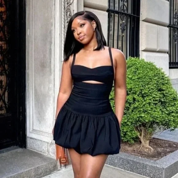 ZARA BALLOON MINI DRESS NWT - Picture 9 of 16